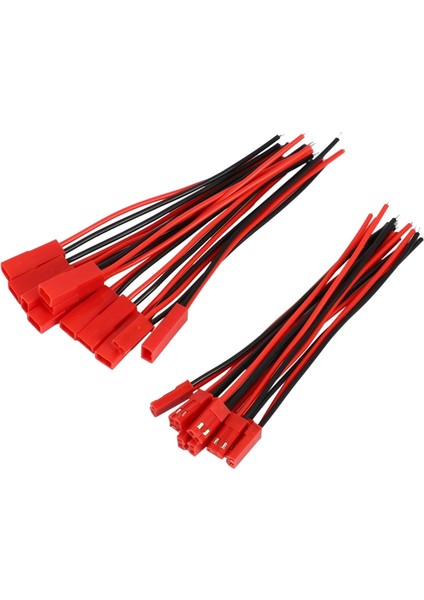 10 Çift 2 Pin Jst Fiş Konnektörü M - F 110MM Kablo Teli Kırmızı Siyah (Yurt Dışından) fırsatları