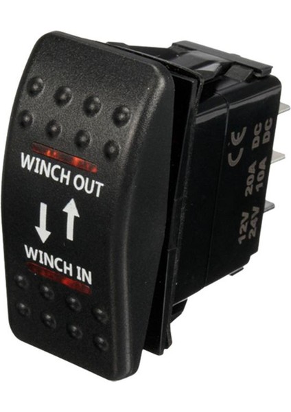 12V 20A Vinç Giriş Vinç Çıkışı Açık-Kapalı-Açık Rocker Anahtarı 7 Pin (Yurt Dışından)