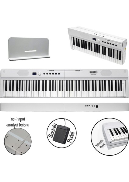 PLX-120WH Yüksek Kaliteli Katlanır Taşınabilir Dijital Piyano modelleri