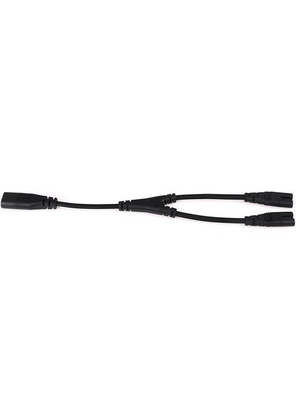 Iec 320 C8 - 2xc7 Y Bölünmüş Güç Kablosu, Iec 2 Pinli Şekil 8 Erkek - 2 Dişi (28 Cm) (Yurt Dışından) fırsatları