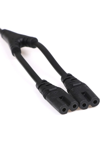 Iec 320 C8 - 2xc7 Y Bölünmüş Güç Kablosu, Iec 2 Pinli Şekil 8 Erkek - 2 Dişi (28 Cm) (Yurt Dışından) indirimleri