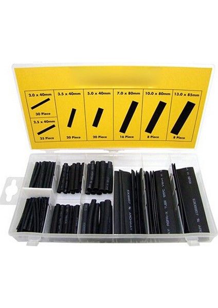 127 Adet Siyah Isıyla Daralan Boru Çeşitleri Tel Sarma Elektrik Yalıtım Teknolojisi (Yurt Dışından)