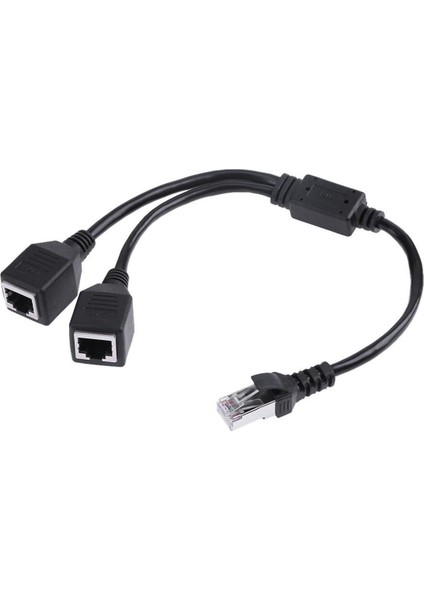RJ45 Erkek 2 Kadın Dönüştürücü Adaptör Ethernet Lan Ağ Konektörü Uzatma Splitter Kablosu Pc Tv Internet (Yurt Dışından)