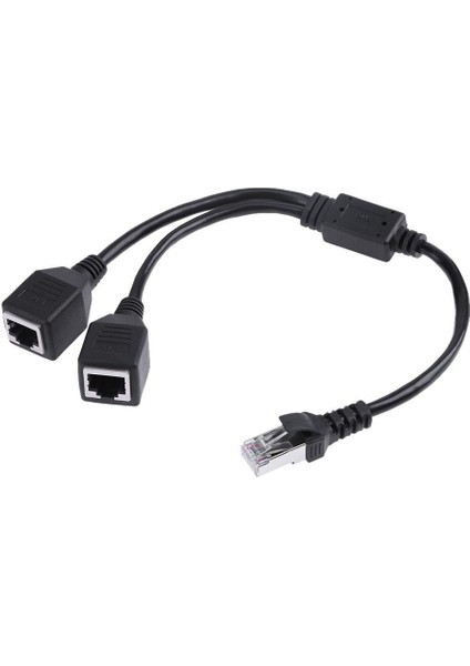 RJ45 Erkek 2 Kadın Dönüştürücü Adaptör Ethernet Lan Ağ Konektörü Uzatma Splitter Kablosu Pc Tv Internet (Yurt Dışından)
