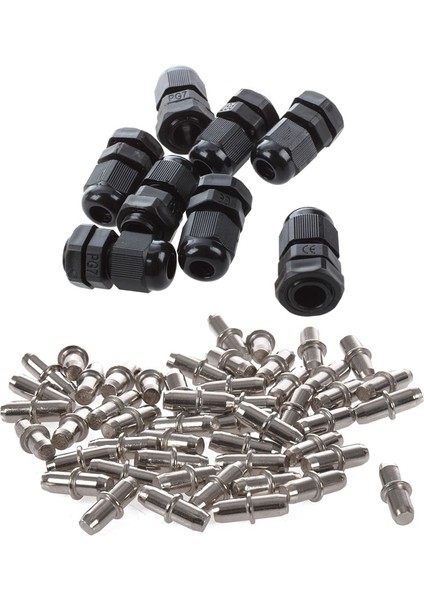 Adet Pg7 Siyah Plastik Kablo Rakoru Konektörü 3-6.5mm ve 50 Adet Kabine Cupd Ahşap Doğrama Raf Pimleri 16MM x 5mm (Yurt Dışından) modelleri