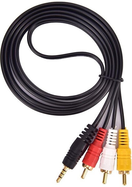 1.5 M 3.5mm Jack Fiş Erkek 3 Rca Adaptörü Yüksek Kalite 3.5 Rca Erkek Ses Video Av Kablo Tel Kablosu 3.5mm 3-Rca Av Kablosu (Yurt Dışından)
