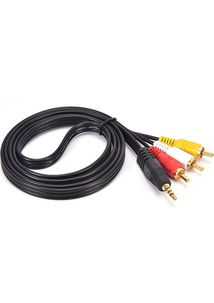 1.5 M 3.5mm Jack Fiş Erkek 3 Rca Adaptörü Yüksek Kalite 3.5 Rca Erkek Ses Video Av Kablo Tel Kablosu 3.5mm 3-Rca Av Kablosu (Yurt Dışından)