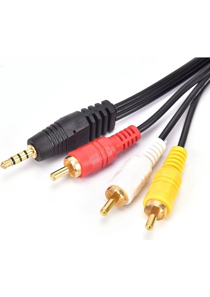 1.5 M 3.5mm Jack Fiş Erkek 3 Rca Adaptörü Yüksek Kalite 3.5 Rca Erkek Ses Video Av Kablo Tel Kablosu 3.5mm 3-Rca Av Kablosu (Yurt Dışından)