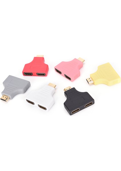 1pc HDMI Erkek - HDMI Dişi Y Anahtarı Splitter Çift Dönüştürücü Adaptör (Yurt Dışından)