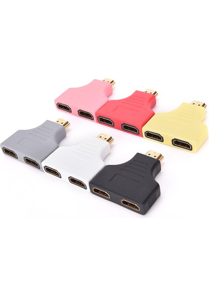 1pc HDMI Erkek - HDMI Dişi Y Anahtarı Splitter Çift Dönüştürücü Adaptör (Yurt Dışından)