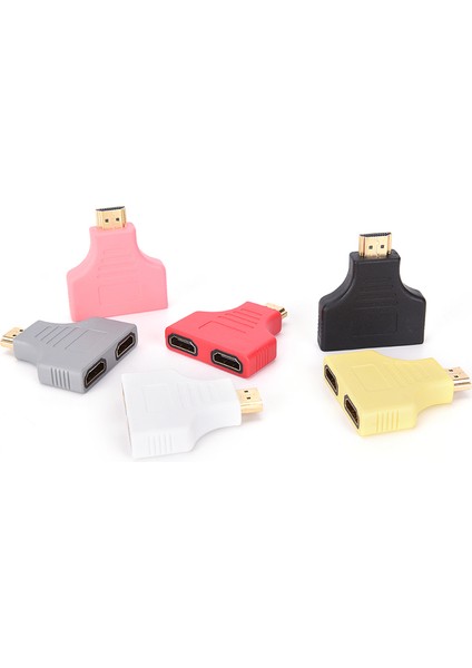 1pc HDMI Erkek - HDMI Dişi Y Anahtarı Splitter Çift Dönüştürücü Adaptör (Yurt Dışından)