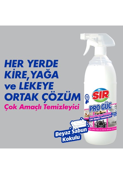 Pro Güç Çok Amaçlı Temizleyici Beyaz Sabun Kokulu 1000 ml