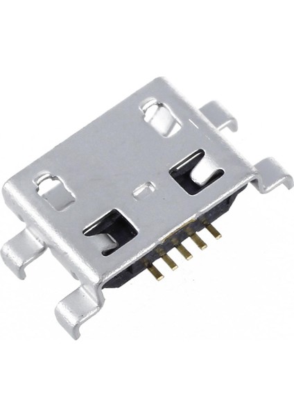 10 x Tip B Dişi Gümüş Mini USB 5 Pinli Soket Şarj Aleti Montaj Prizi Konektörü (Yurt Dışından)