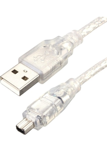 Yüksek Hızlı 1.2 M 4ft USB 2.0 Erkek 4 Pinli Tel Ieee 1394 Kablo Kurşun Uzatma Adaptörü Dönüştürücü Veri Aktarım Kablosu Gümüş (Yurt Dışından) modelleri