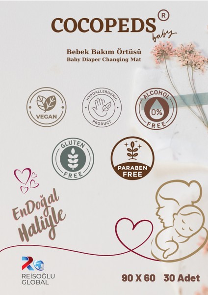 Bebek Bakım Örtüsü (60*90) 30 Adet 1 Paket modelleri