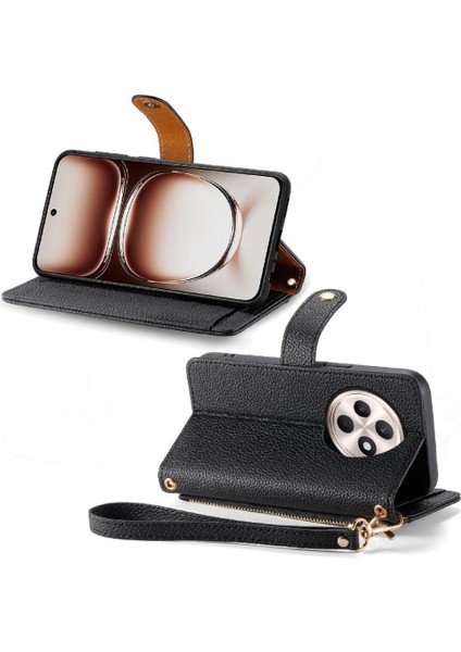 Oppo Oppo 12F Cüzdan Aşk Darbeye Deri Kılıf Fermuar Için Flip Case (Yurt Dışından)
