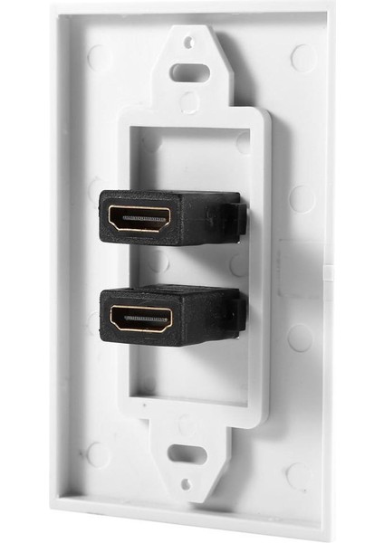 Duvar Paneli-1 * Duvar Plakaları 1 * HDMI Bağlayıcılar 8 * Montaj Vidaları-Beyaz (Yurt Dışından)