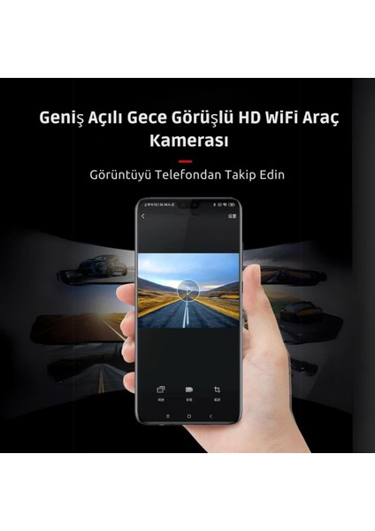 Universal Wifi Kayıtlı Geniş Açılı 1080P Araç Içi ve Dışı Ses Görüntü Kamerası, Gece Görüşlü