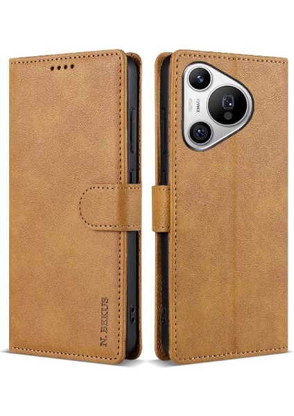 Huawei Pura 70 Kart Yuvaları Için Flip Case Manyetik Kapatma Çift Katmanlı Yan (Yurt Dışından)