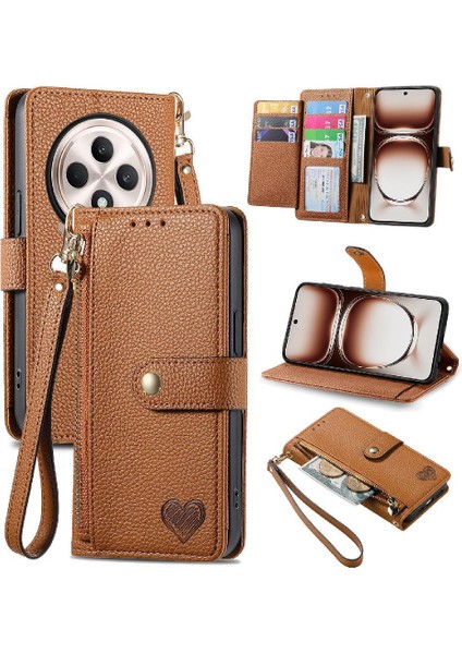 Oppo Oppo 12F Cüzdan Aşk Darbeye Deri Kılıf Fermuar Için Flip Case (Yurt Dışından)
