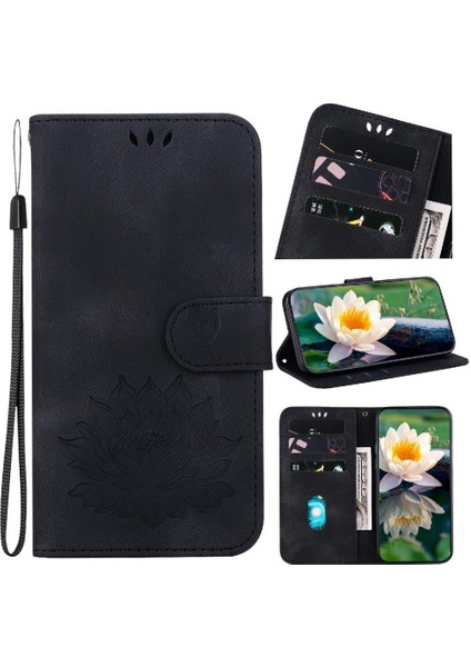 Oppo Oppo 10 5g Kabartma Lotus Çiçek Kickstand Manyetik Için Flip Case (Yurt Dışından)