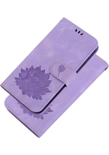 Oppo Oppo 10 5g Kabartma Lotus Çiçek Kickstand Manyetik Için Flip Case (Yurt Dışından)