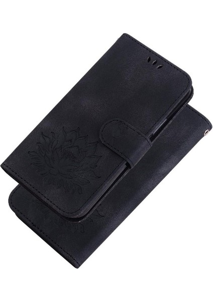 Onur 90 Pro Cüzdan Kabartma Lotus Çiçek Kickstand Için Flip Case (Yurt Dışından)