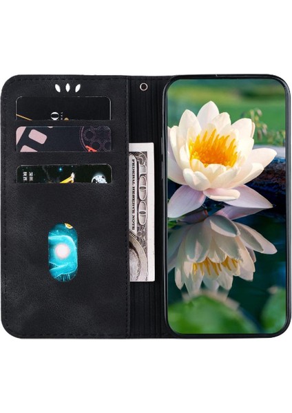 Onur 90 Pro Cüzdan Kabartma Lotus Çiçek Kickstand Için Flip Case (Yurt Dışından)