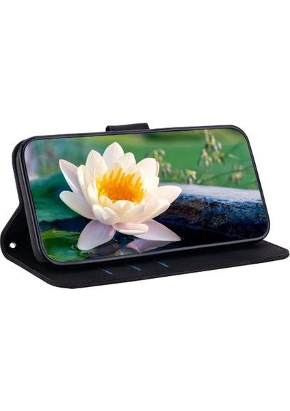 Onur 90 Pro Cüzdan Kabartma Lotus Çiçek Kickstand Için Flip Case (Yurt Dışından)