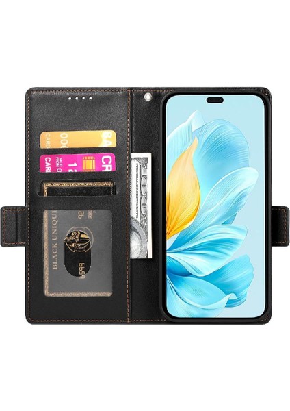 Onur Için Flip Case 200 Lite Flip Iş Günlük Kullanım Cüzdan Kart Yuvaları (Yurt Dışından)