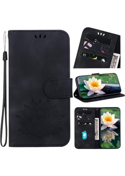 Bdt Shop Onur Için Flip Case 200 5g Cüzdan Kickstand Kabartma Lotus Çiçek (Yurt Dışından)