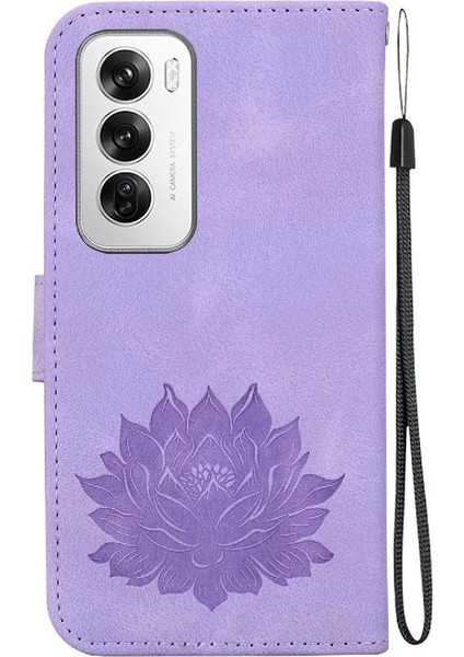 Oppo Oppo 12 5g Kickstand Manyetik Kabartma Lotus Çiçek Için Flip Case (Yurt Dışından) fırsatları