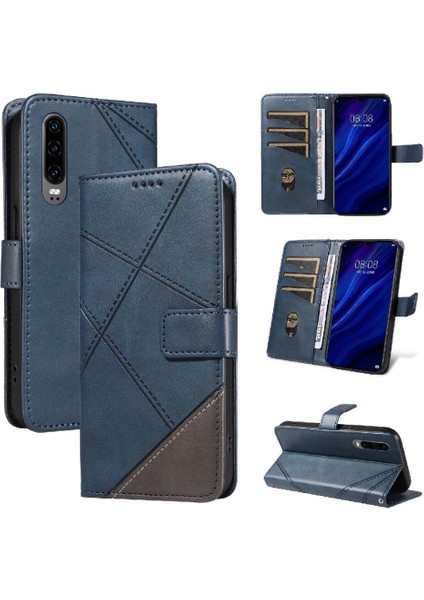 Bdt Shop Elmas Dikiş Deri Telefon ile Huawei P30 Yüksek Kalite Için Flip Case (Yurt Dışından)