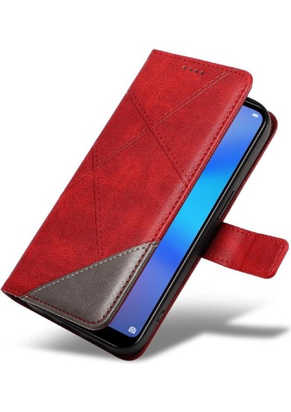 Elmas Dikiş ve Kart Yuvası Deri ile Huawei P20 Lite Için Flip Case (Yurt Dışından)
