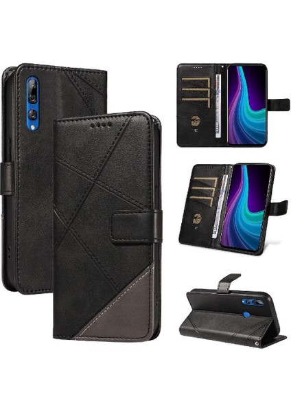 Huawei P Akıllı Z ve Kart Yuvası Yüksek Kaliteli Deri Telefon Için Flip Case (Yurt Dışından)