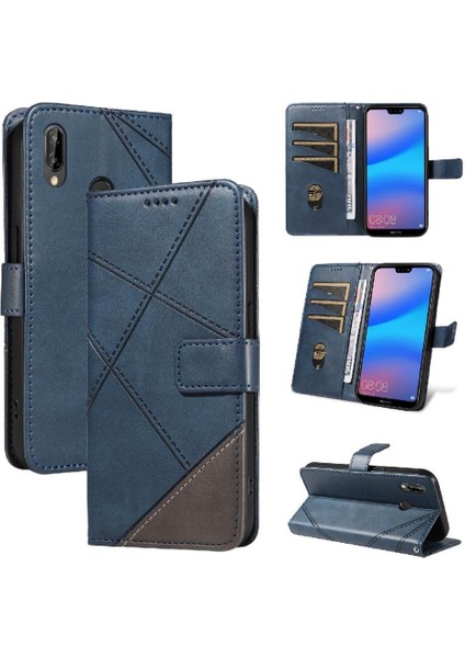 Elmas Dikiş ve Kart Yuvası Deri ile Huawei P20 Lite Için Flip Case (Yurt Dışından) indirimleri