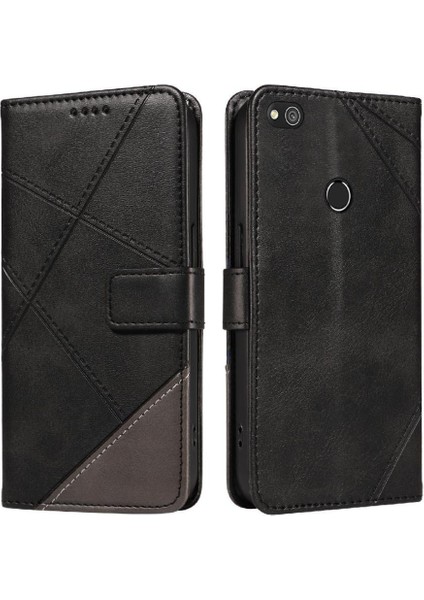 Huawei P8 Lite ve Kart Yuvası Deri Telefon Koruma Kılıfı Için Flip Case (Yurt Dışından)