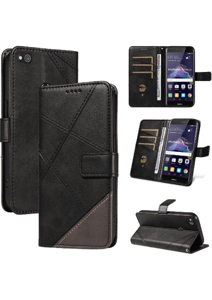 Huawei P8 Lite ve Kart Yuvası Deri Telefon Koruma Kılıfı Için Flip Case (Yurt Dışından)