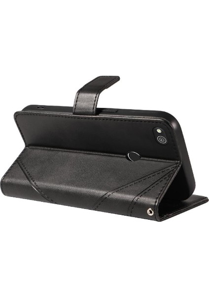 Huawei P8 Lite ve Kart Yuvası Deri Telefon Koruma Kılıfı Için Flip Case (Yurt Dışından)