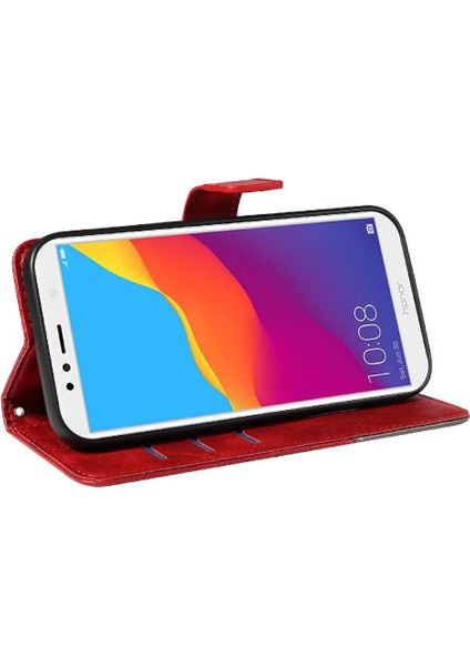 Huawei Y6 Başbakan 2018 ve Kart Yuvası Yüksek Kaliteli Deri Çanta Için Flip Case (Yurt Dışından) modelleri