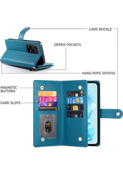 Onur 200 Lite Için Flip Case Cüzdan Bölmesi Bilek Kayışı Kickstand Kart (Yurt Dışından)