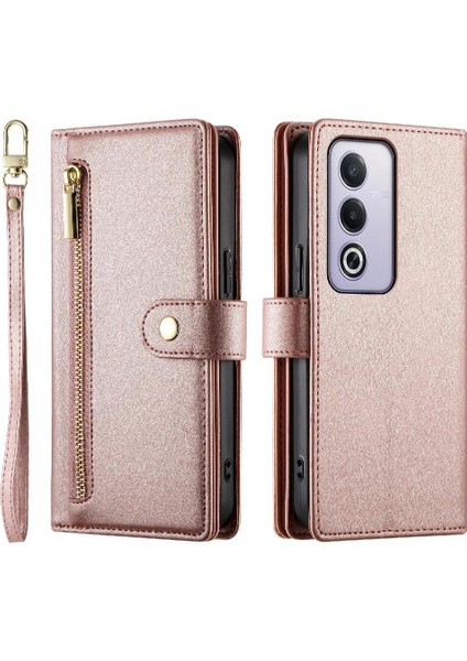 Oppo A3 Pro 5g Bilek Kayışı Cüzdan Bölmesi Kickstand Kart Için Flip Case (Yurt Dışından)