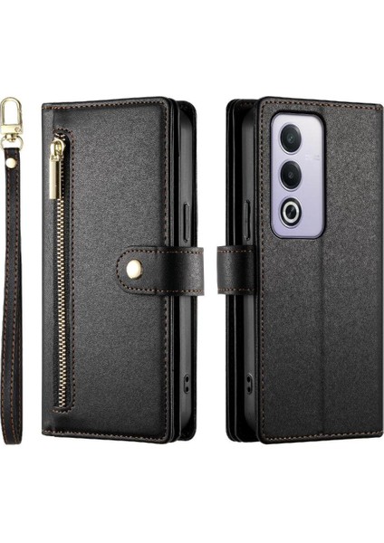 Oppo A3 Pro 5g Bilek Kayışı Cüzdan Bölmesi Kickstand Kart Için Flip Case (Yurt Dışından)