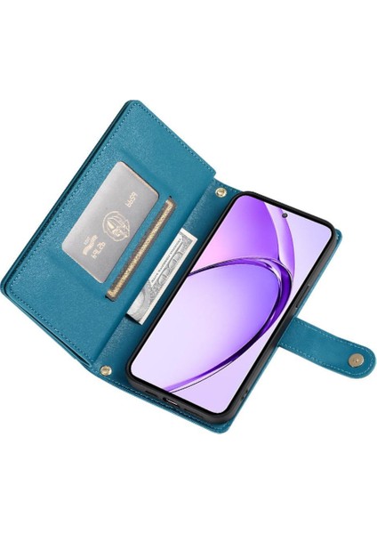 Oppo A3 Pro 5g Bilek Kayışı Cüzdan Bölmesi Kickstand Kart Için Flip Case (Yurt Dışından)