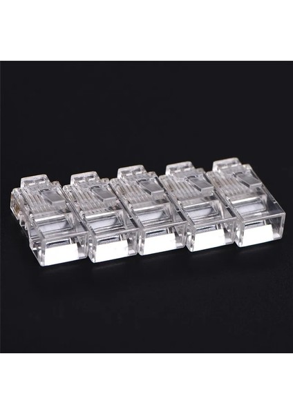 50 Adet RJ45 Cat5 CAT5E Cat6 Modüler Konnektör Fişi 8P8C Bilgisayarlar Için Fiş Adaptörü Kristal Ağ (Yurt Dışından) fiyatları