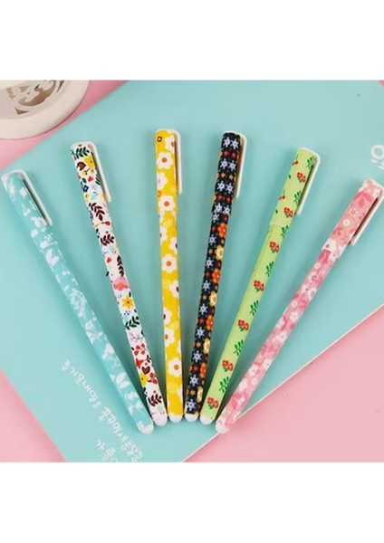 Çiçekli 6'lı Tükenmez Kalem Seti fırsatları