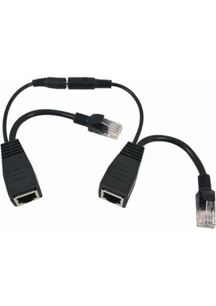 Ethernet Üzerinden Güç Pasif Poe Adaptör Enjektör + Ayırıcı Kit Poe Kablosu Siyah (Yurt Dışından) modelleri