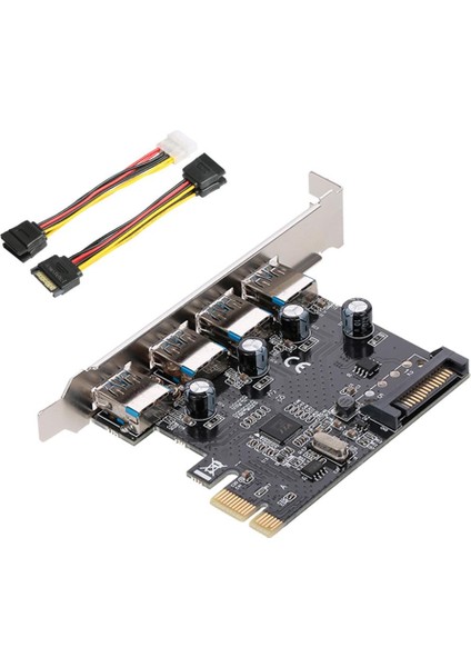 4 Port 5 Gbps USB 3.0 Pcı E Adaptörü Sata Yükseltici Kart Dönüştürücü Pc Için SSD Sabit Diskin Daha Hızlı Okunmasını Sağlayabilir (Yurt Dışından) fiyatları