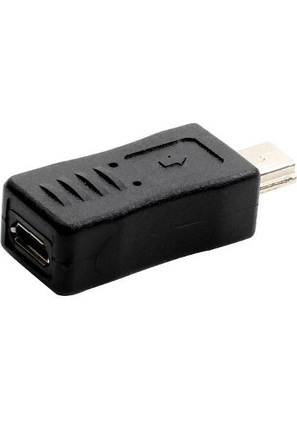 Siyah Mikro USB Dişi - Mini USB Erkek Adaptör Şarj Aleti Dönüştürücü Adaptör (Yurt Dışından)