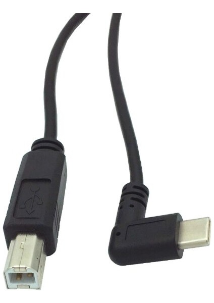 50 cm Dirsek Açılı Usb-C USB 3.1 Tip-C Tip C Erkek Konnektör USB 2.0 B Tipi Erkek Veri Yazıcı Kablosu 0.5 M (Yurt Dışından)